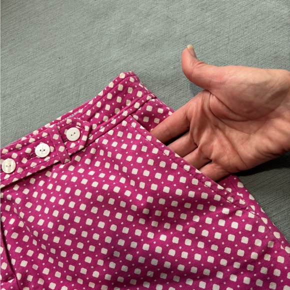 J. Crew Fuchsia Hot Pink and White Polka Dot Mini Skirt Canvas Size 2 - Picture 4 of 10